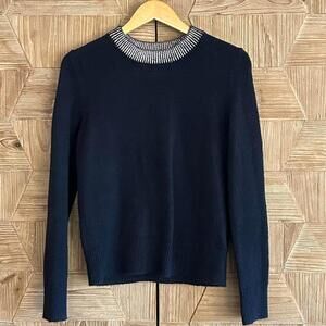 Gap Women's Navy Blue Long Sleeve Sweater Size Small Cabincore
